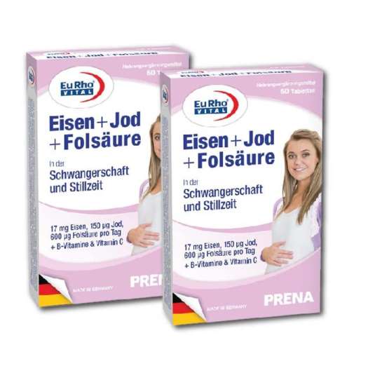 Thực phẩm chức năng bổ sung sắt cho phụ nữ có thai EuRho Vital Eisen + Jod + Folsaure