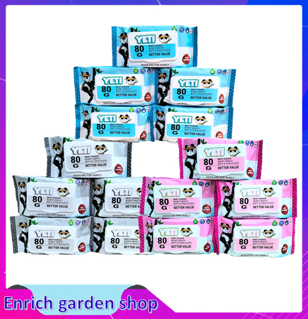 Combo 5 bịch khăn giấy ướt yeti thái lan không mùi 80gr