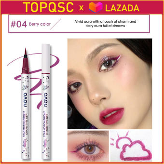 Đầy Màu Sắc Bút Kẻ Mắt Dạng Lỏng Trang Điểm Mắt Không Thấm Nước Kẻ Mắt Bền Lâu Trang Điểm Mắt Dễ Đeo Màu Nâu Tím Xanh Dương EyelinerDetails:Name: Novo Matte Eyeliner, Trọng Lượng Bút Chì: 0.8 GColor: 6