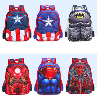 ( F MART GIÁ SỈ) BALO HỌC SINH CẶP HỌC SINH BALO HỌC SINH TIỂU HỌC BALO HỌC SINH CẤP 1 2 NGĂN 3D SIÊU ANH HÙNG CỰC ĐẸP