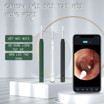 Dụng cụ lấy ráy tai thông minh, dụng cụ lấy ráy tai có camera 3 trong 1 nội soi tai mũi họng, camera nội soi tai wifi, camera nội soi tai lấy ráy tai siêu nét, máy lấy ráy tai che bé siêu nét, dễ sử dụng, dùng cho các loại điện thoại