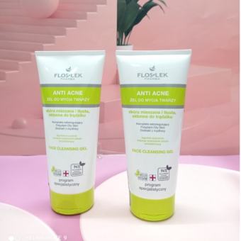 Floslek Sữa Rửa Mặt Dạng Gel Cho Da Nhờn Mụn Anti Acne Bacterial Face Cleansing Gel 125ml