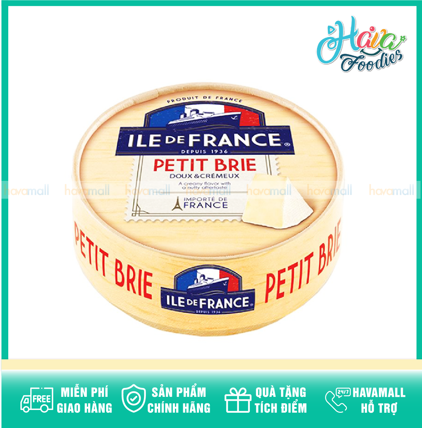 [CHỈ GIAO HỎA TỐC 2H TẠI HCM] Phô Mai Ile De France Petit Brie 125g – Petit Brie Cheese