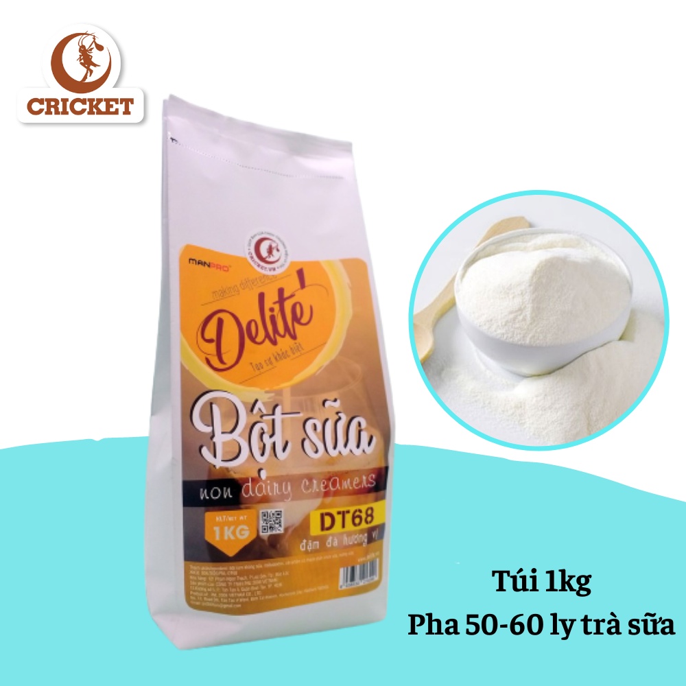 Bột sữa cao cấp Delite DT68 (1kg) - nguyên liệu làm ly trà sữa hảo hạng