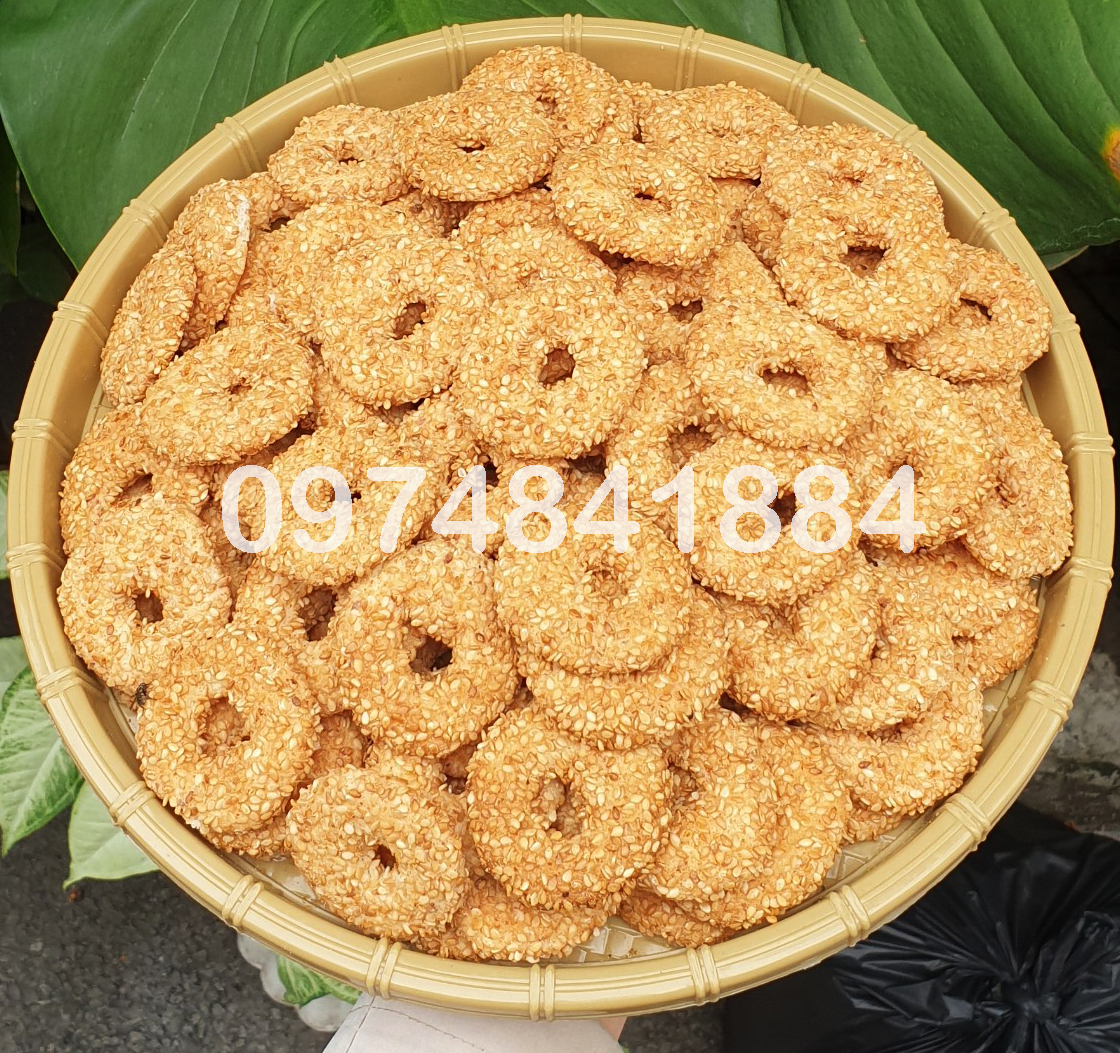 Bánh vòng mè đặc biệt thơm ngon 1kg/ 500g/ 250g - bánh kẹo đồ ăn vặt