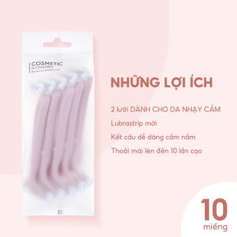 Bộ 10 dao cạo lông cho nữ 2 lưỡi Miniso Dao Cạo Lưỡi Dành Cho Nữ