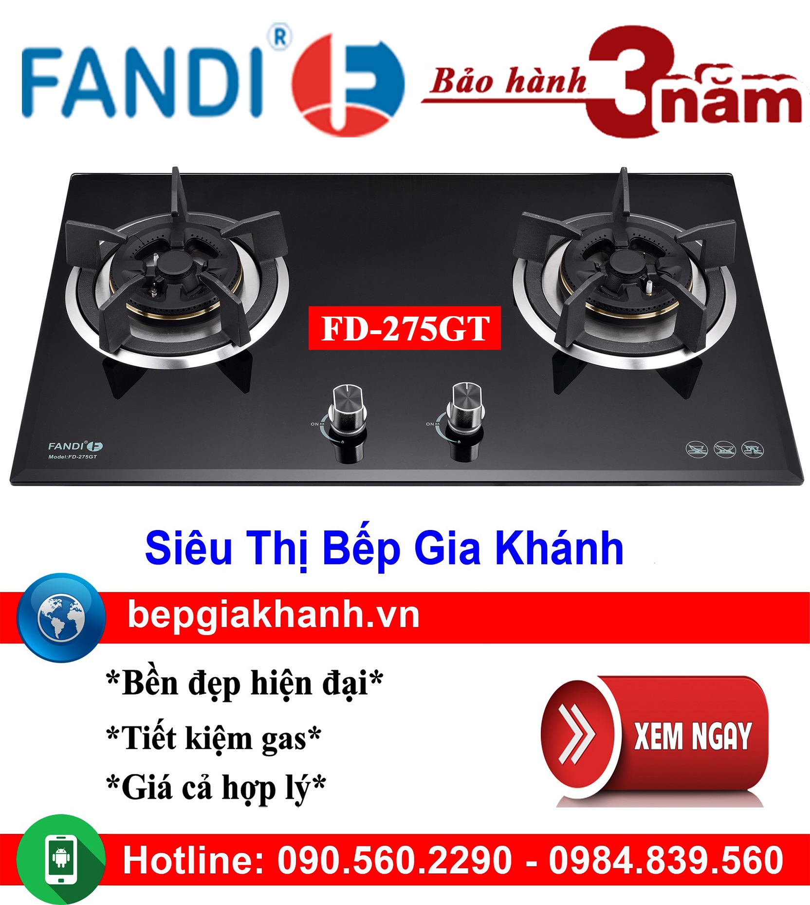 [HCM]Bếp gas âm 2 vùng nấu Fandi FD-275GT, bếp gas, bếp gas đôi, bếp gas đơn, bếp gas âm, bếp ga, bếp ga đôi, bếp ga đơn, bếp ga âm, bep ga, bep gas
