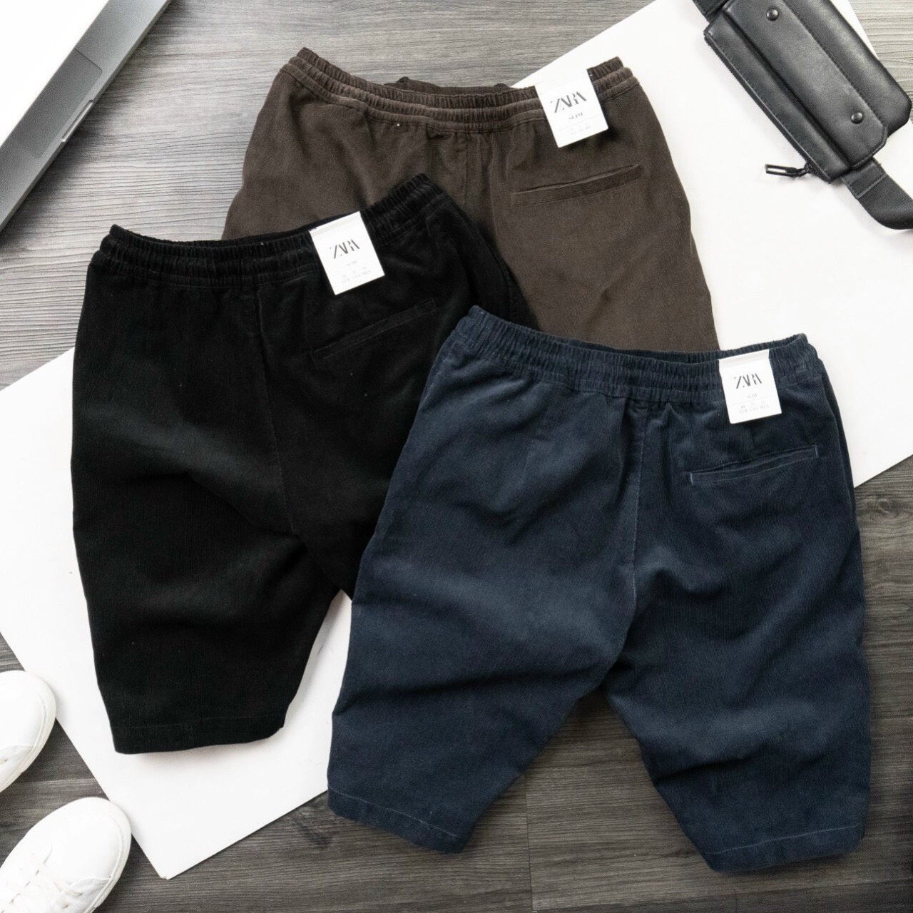 Quần Short nam, quần nhung Zara
