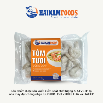 TÔM TƯƠI SIZE 71/90 VÀ SIZE 31/40 HẢI NAM FOODS
