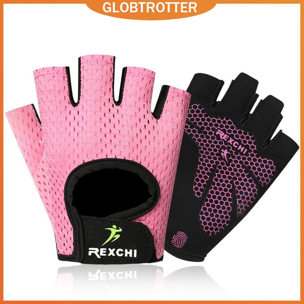 Globetrotter găng tay đạp xe mới nhất găng tay thể dục giữ nhiệt găng tay nửa ngón chống trượt mỏng thoáng khí tập luyện đạp xe