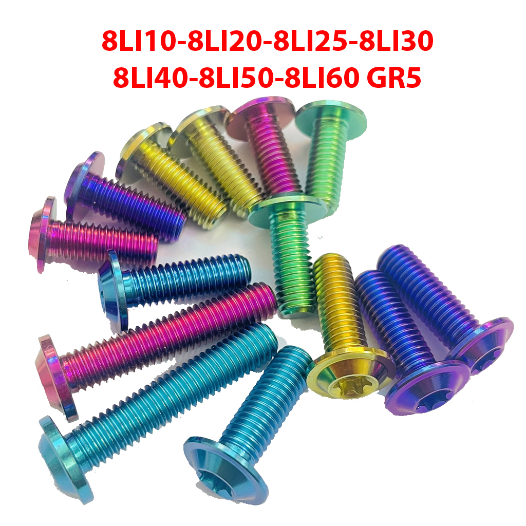 Ốc TITAN GR5 8li10,8li20,8li25,8li30,8li40,8li50,8li60 Dù Gắng Cho Dòng Xe Yamaha Suzuki,Honda..-PHS