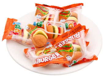 1 viên kẹo dẻo yupi hamburger indonesia
