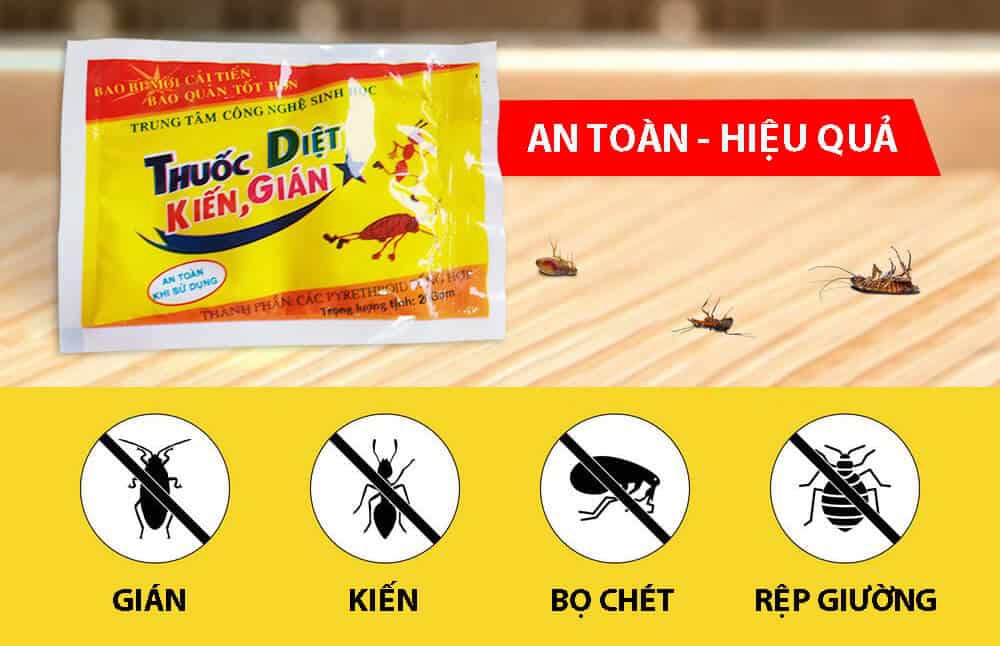 Bộ 10 gói thuốc hanpet thuốc diệt kiến , gián sinh học dạng bột