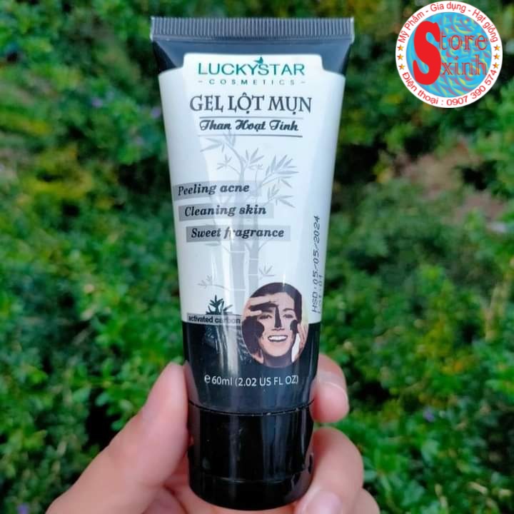 Gel lột mụn lucky star trà xanh 60ml- gel lột mụn than hoạt tính 60ml