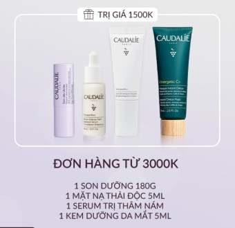 Combo quà tặng cho đơn hàng 3000k Caudalie Sample