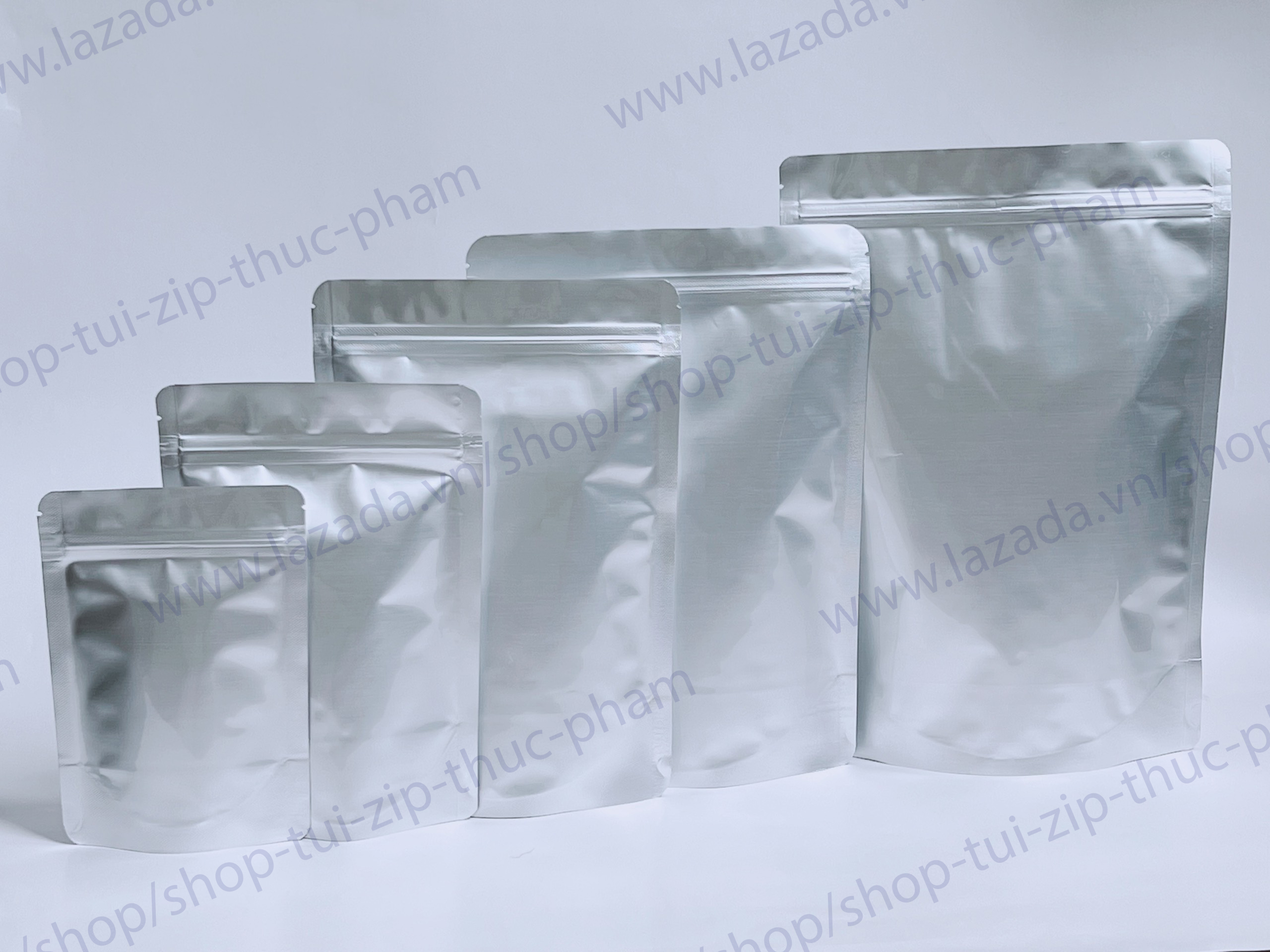 Túi Zip 2 mặt bạc - Túi zip bạc - Túi zip đựng cà phê - Túi đựng thực phẩm - Túi zipper ziplock - Bì