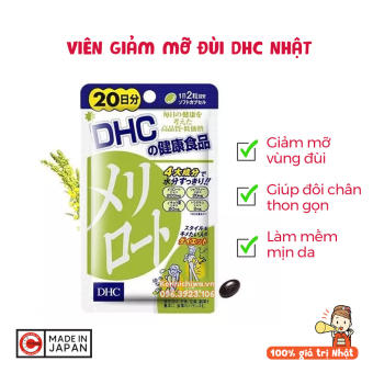 Viên giảm mỡ đùi DHC gói 40 viên nội địa Nhật Bản | Giảm mỡ vùng mông, đùi, bắp chân, cho đôi chân thon gọn mịn màng