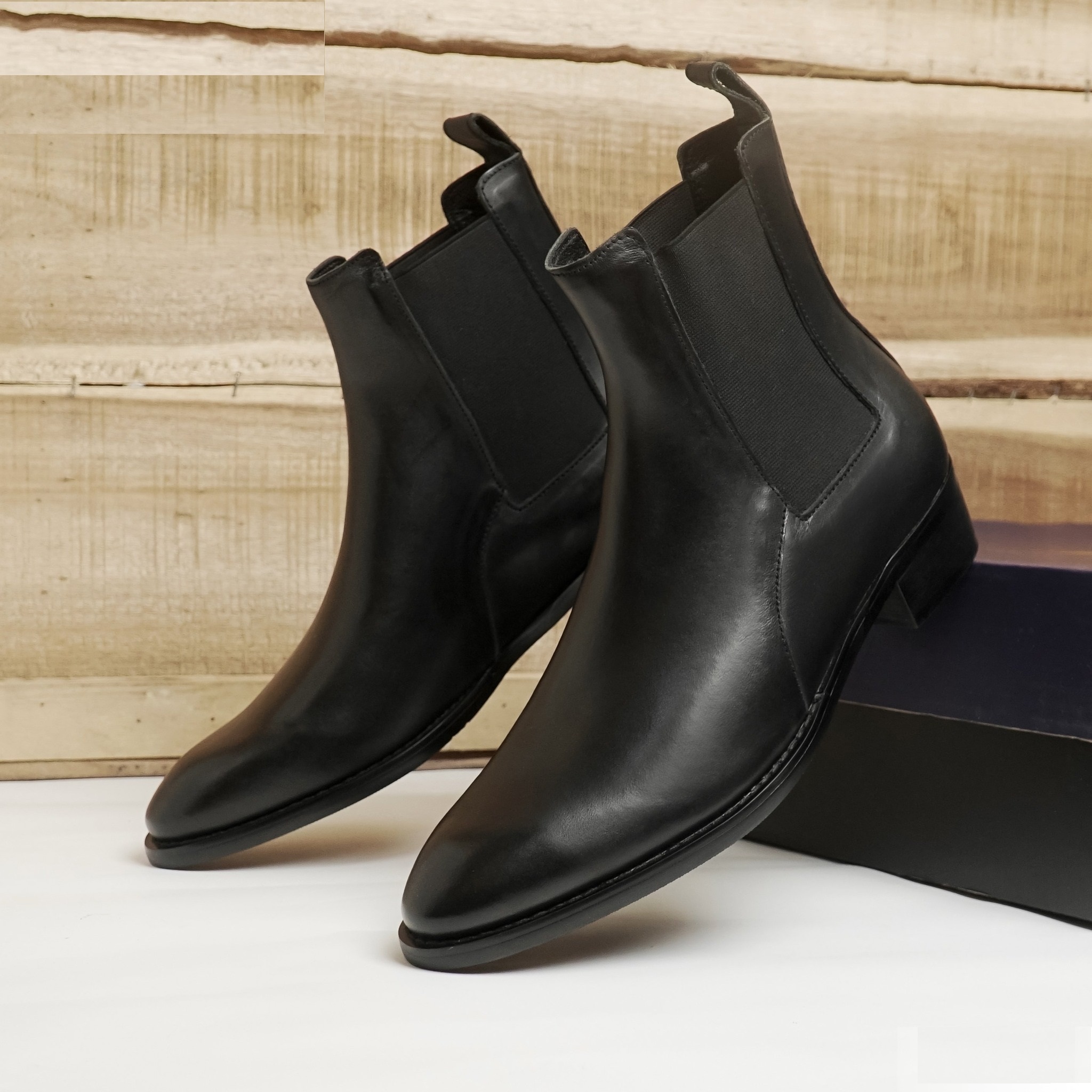 Giày Chelsea boots Nam Tăng Cao Bí Mật Giầy Chelsea Boots Nam Mẫu Mới