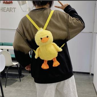 Ba Lô Thú Nhồi Bông Hình Con Vịt Vàng - Túi Đeo Vai Gấu Bông