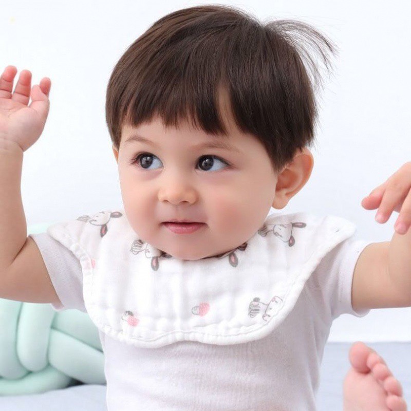 Yếm Tròn Xoay 360 độ Chống Thấm Nước 100 Cotton Cho Bé/ Yếm Tròn/Yếm Chữ U/ Yếm Xoay 360 Chất Liệu Vải Xô 6 Lớp Cho Bé Mềm Mịn Thấm Hút Siêu Tốt/ Yếm Dãi/ Yếm Ăn Dặm Có Cúc Bấm/ Yếm Xô 6 Lớp 2 Mặt/ Yếm Ăn Cho Bé