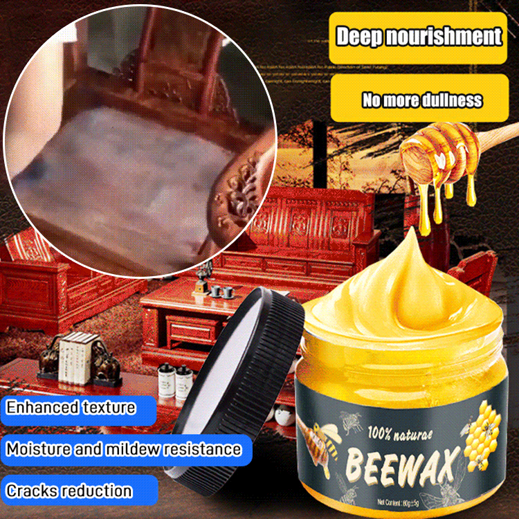 2pcs Beeswax Furniture Polish,Wood Seasoning Beewax - Traditional Beeswax Polish for Wood&Furniture,All-Purpose Beewax for Wood Cleaner and Polish