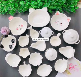 Bát Sứ Ăn Dặm ,Chén Sứ Ăn Dặm Kiểu Nhật Màu Trắng Xinh Xắn Cho Bé[Xả Kho]