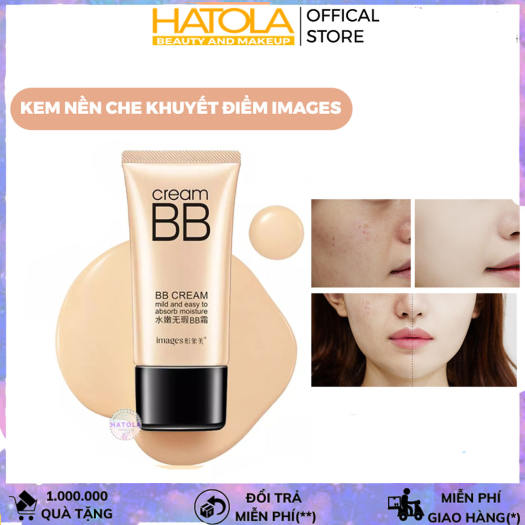 Kem Nền BB Che Khuyết Điểm Images 2 Trong 1 Trắng Sáng Da Siêu Mịn, Kem Trang Điểm BB Dưỡng Ẩm Cho Da Hỗn Hợp, Da Dầu