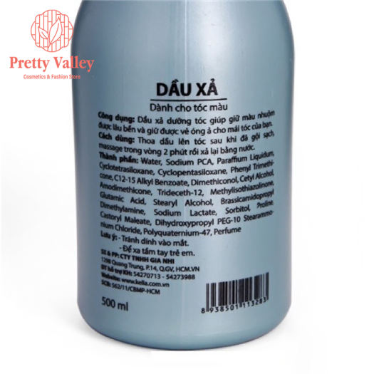 Dầu xả giữ màu tóc nhuộm Kella 500ml, giữ màu tóc nhuộm bền màu, lâu phai - Pretty Valley Store