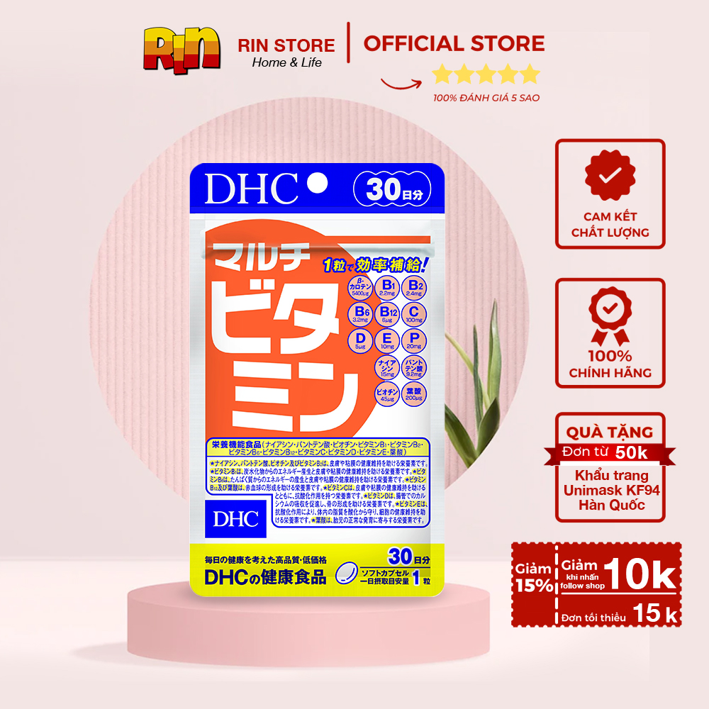Viên uống DHC Multi Vitamins cung cấp các loại vitamin tổng hợp cần thiết cho cơ thể - Hàng nội địa Nhật Bản Rin Store