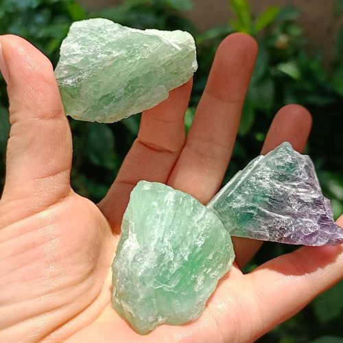 THÔ fluorite màu xanh lá cây thô fluorite thạch anh chữa bệnh đá thô fluorite màu xanh lá cây