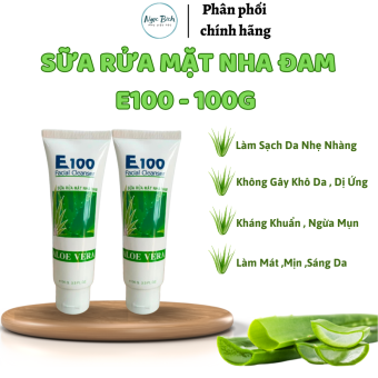 Sữa rửa mặt E100 Nha Đam 100g giúp da mịn màng trắng sáng