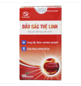 VIÊN DẦU GẤC TUỆ LINH - Dầu gấc nếp nguyên chất hộp 60 viên.
