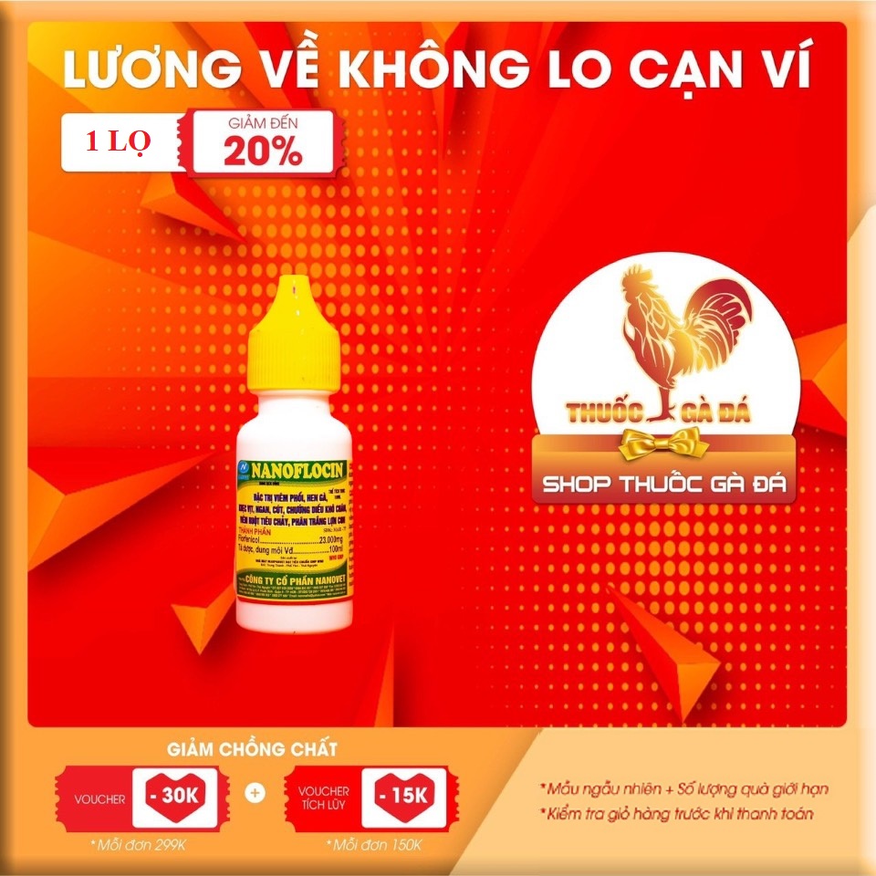 Nanoflocin khò khè, xổ mũi cho gà đá