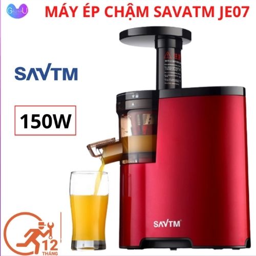 May ep cham, máy ép chậm SAVTM JE07, máy ép trái cây chậm, máy ép quả chậm, ép nước hoa quả kiệt bã, máy chạy êm, Hàng nội địa Trung chuẩn xịn, Bảo hành uy tín 12 tháng