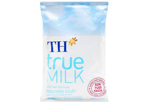 Sữa tươi tiệt trùng TH True Milk ít đường/ có đường/ không đường gói 220ml
