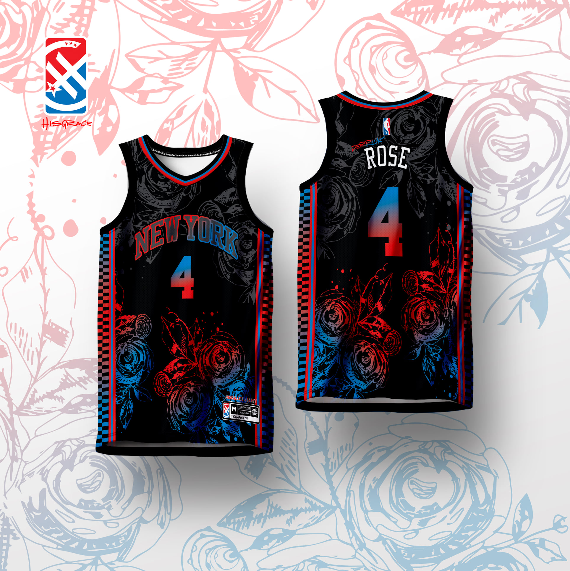 NBA ALL STAR BLUE RED JAMES HG JERSEY FULL SUBLIMATION