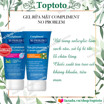 Gel rửa mặt Compliment No Problem giảm viêm mụn