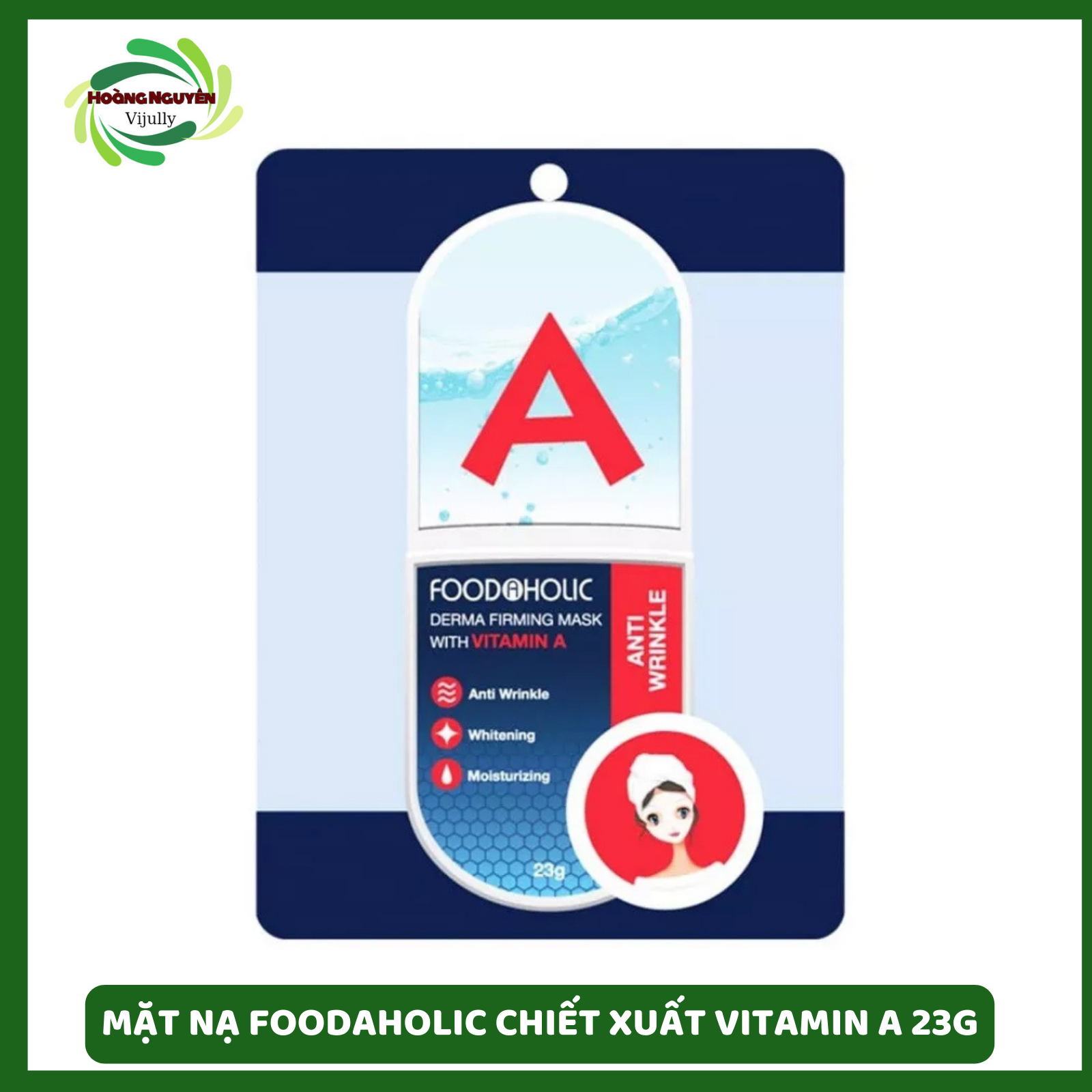 Mặt nạ dưỡng da, nâng cơ ngừa lão hóa chiết xuất vitamin a foodaholic derma firming mask 23g