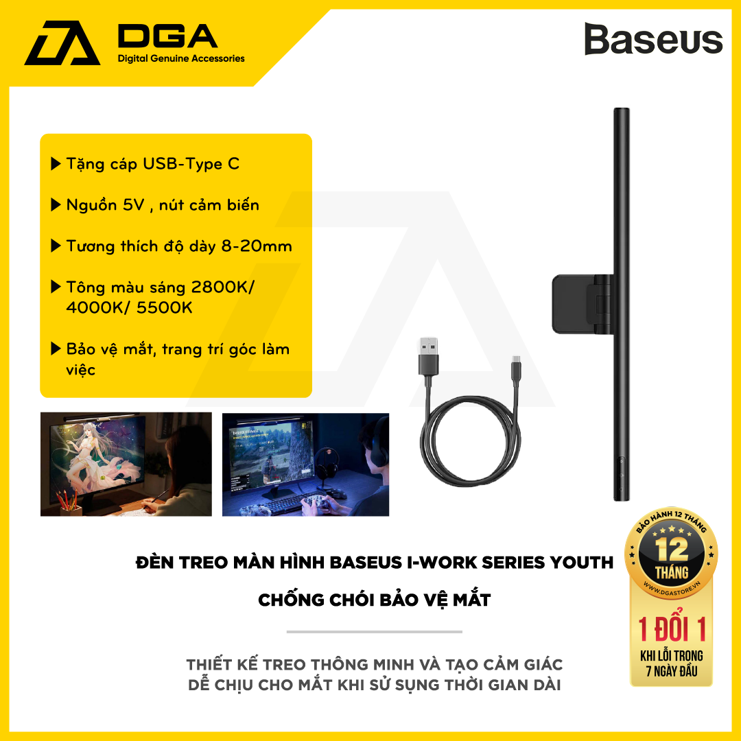 Đèn treo màn hình bảo vệ mắt Baseus i-Work Series