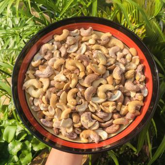 NGUYÊN VỊ KHÔNG MUỐI - 1KG HẠT ĐIỀU NGUYÊN VỊ KHÔNG MUỐI LOẠI A CỒ BỂ ĐÔI BỂ BA CÒN VỎ LỤA - HẠT ĐIỀU HOÀNG LINH LINH