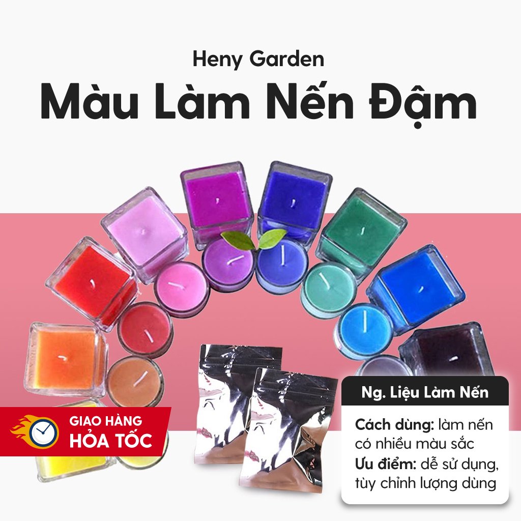 Màu Làm Nến Đậm Sử Dụng Tiết Kiệm Giúp Nến Có Màu Đẹp HENY GARDEN