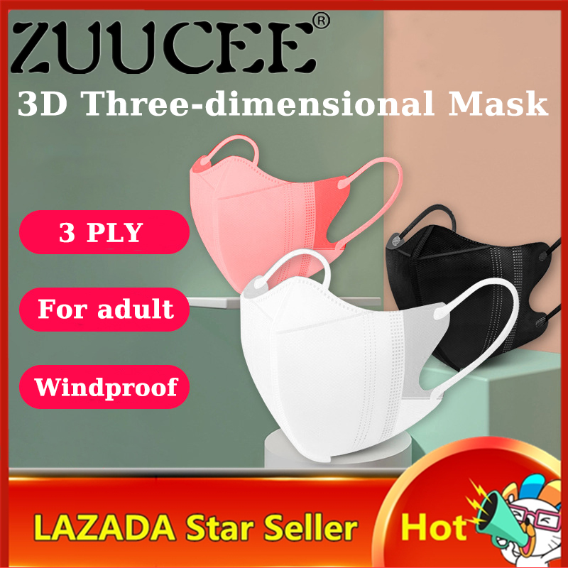 【COD】ZUUCEE 50 Chiếc Khẩu Trang 3D Khẩu Trang Người Lớn Nhiều Màu Khẩu Trang Bảo Vệ Dùng Một Lần Làm Đẹp Cho Mặt Thở Mượt Chống Nước Chống Bụi
