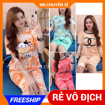 ĐỒ BỘ THUN LỬNG BÒ SỮA DBTTQL22  ẢNH THẬT  BỘ THUN LỬNG NỮ  ĐỒ BỘ BÒ SỮA  ĐỒ BỘ NỮ  ĐỒ BỘ MẶC NHÀ  BỘ THUN IN BÒ  ĐỒ BỘ LOANG MÀU