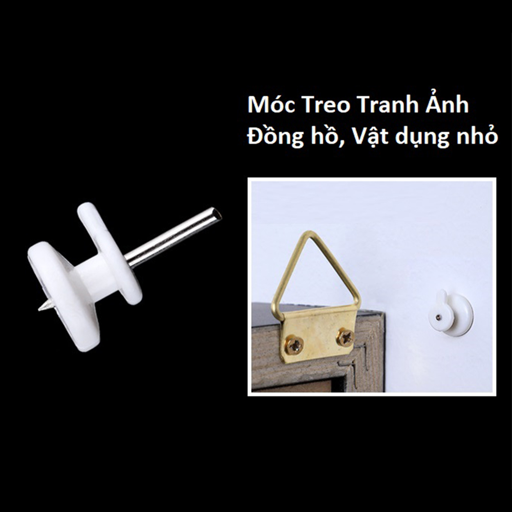 10 Móc Nhựa Đinh 1 Chân Đóng Tường, Móc Treo Tranh Treo Tường Decor Siêu Chắc Chắn, Móc Đa Năng Treo Tranh, Ảnh Trên Tường Không Khoan Và Đồ Dùng Nhỏ Gia Đình. Phụ Kiện Home 2219 Set10