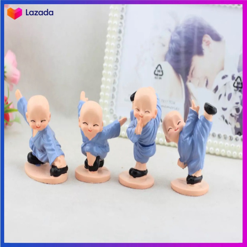 Combo 4 Chú Tiểu Đánh Võ - Bộ Tượng 4 Chú Tiểu Múa 4 Thế Võ.