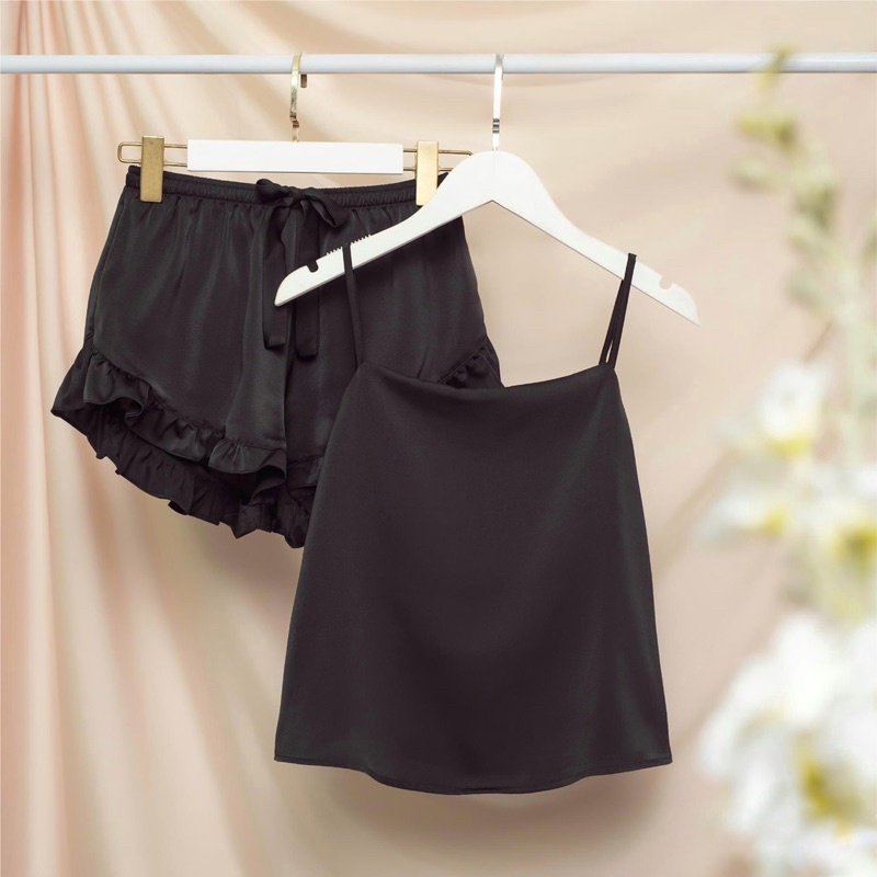 Bộ lụa hai dây cao cấp Nacy Design , bộ ngủ sexy