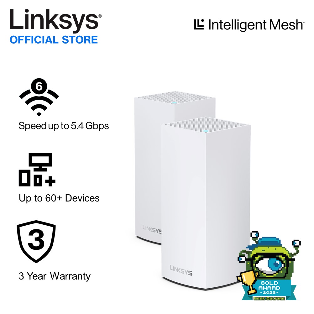 Linksys Atlas Pro 6: AX5400 Dual Band Mesh WiFi 6 System (MX5503