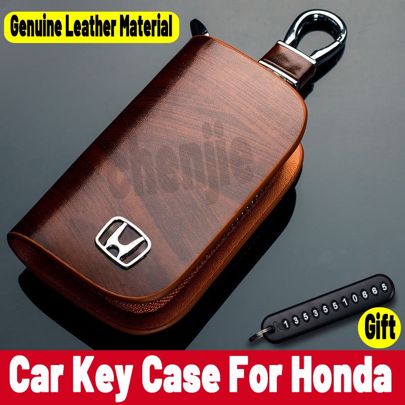 PU Leather Car Key Case Cover Fob Protector For Honda CRV Civic HRV City  Odyssey XR-V Accord Jade Pilot Jazz