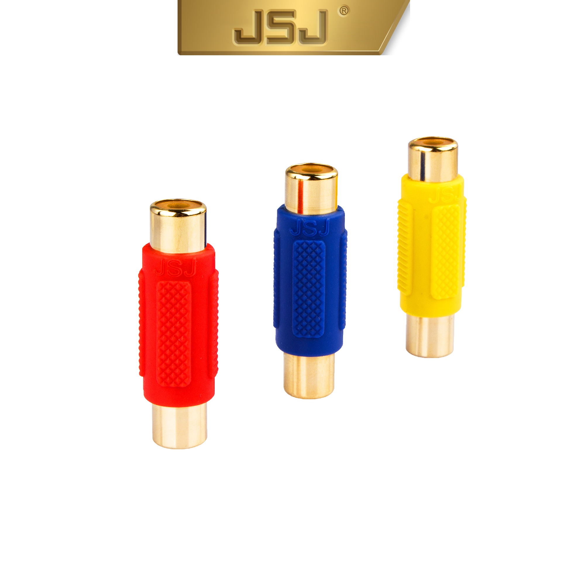 Jack kết nối 2 đầu bông sen( AV/RCA) JSJ T222 thiết kế tinh tế gia công sắc sảo đầu nối được gia công mạ vàng không bị oxy hóa khả năng tiếp xúc chặt chẽ truyền tín hiệu không bị gián đoạn