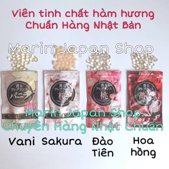 Viên tinh chất hàm hương thơm cơ thể Hương hoa hồng, vani,đào tiên, sakura Nhật Bản hebora